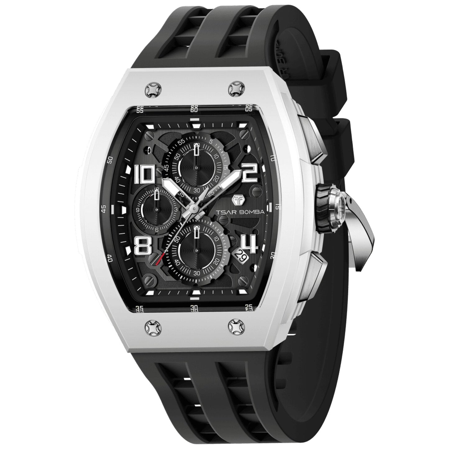 Мъжки часовник TSAR BOMBA T-Elemental Bioceramic Black TB8224B-03 - 4