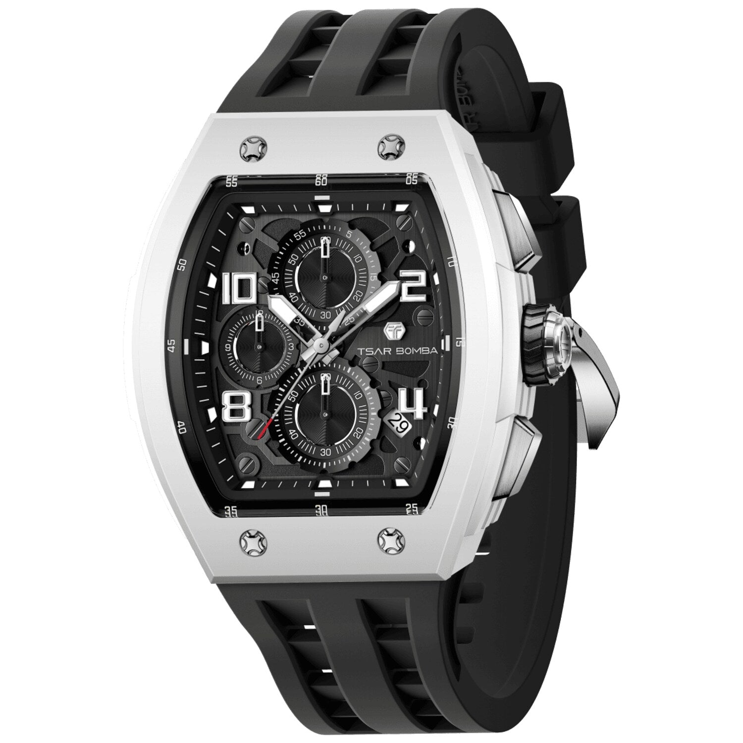 Мъжки часовник TSAR BOMBA T-Elemental Bioceramic Black TB8224B-03 - 4