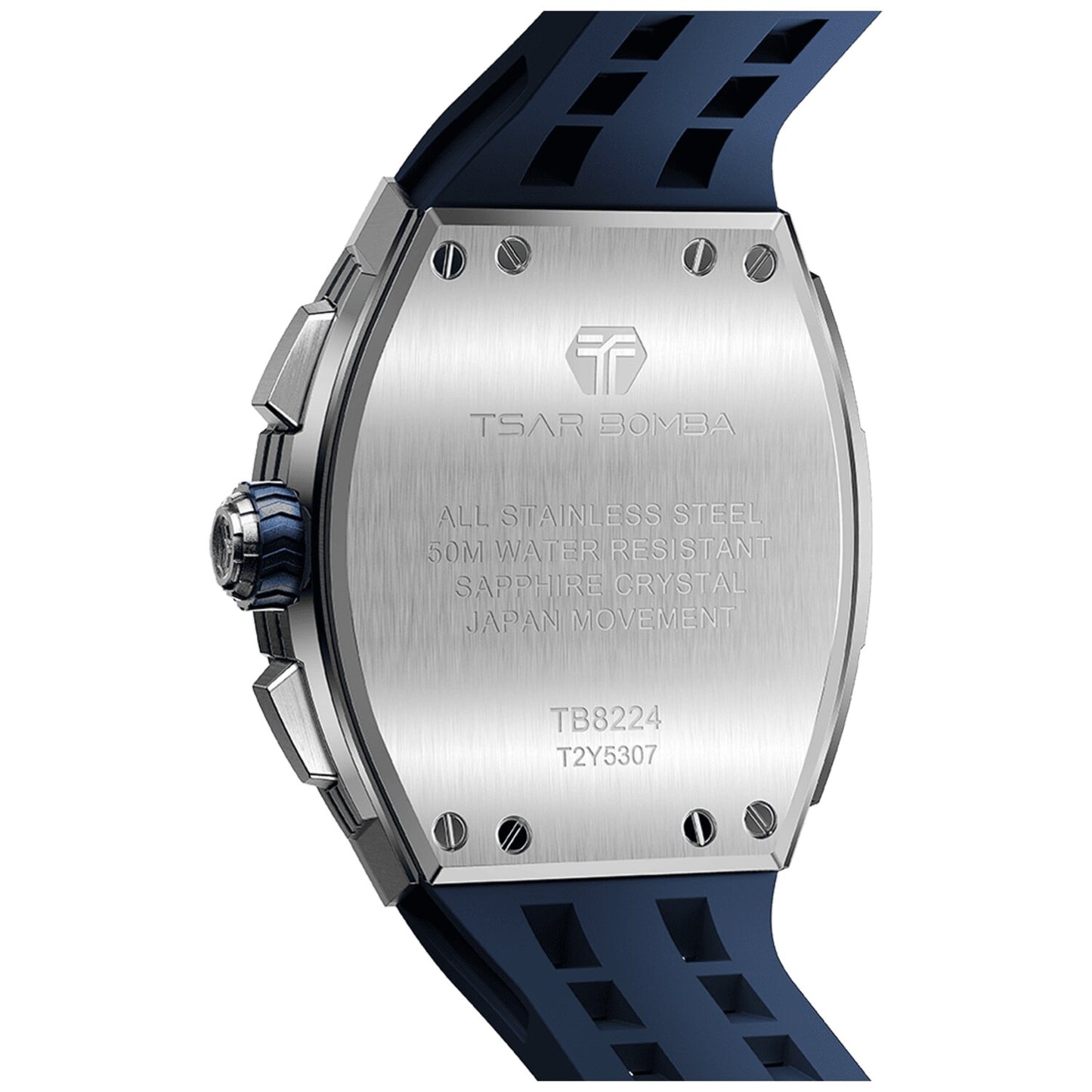 Мъжки часовник TSAR BOMBA T-Elemental Silver Blue TB8224Q-02 - 2