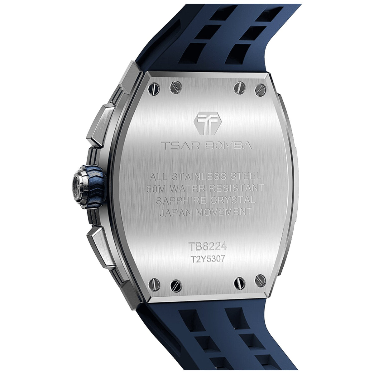 Мъжки часовник TSAR BOMBA T-Elemental Silver Blue TB8224Q-02 - 2