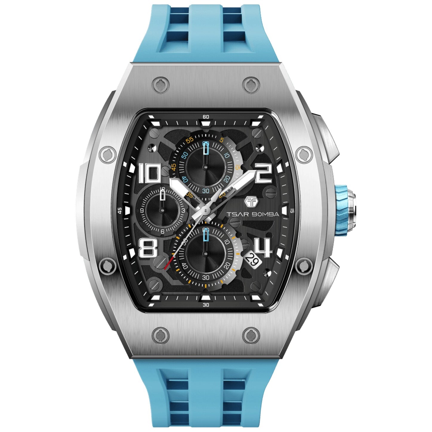 Мъжки часовник TSAR BOMBA T-Elemental Elite Blue TB8224Q-05 3