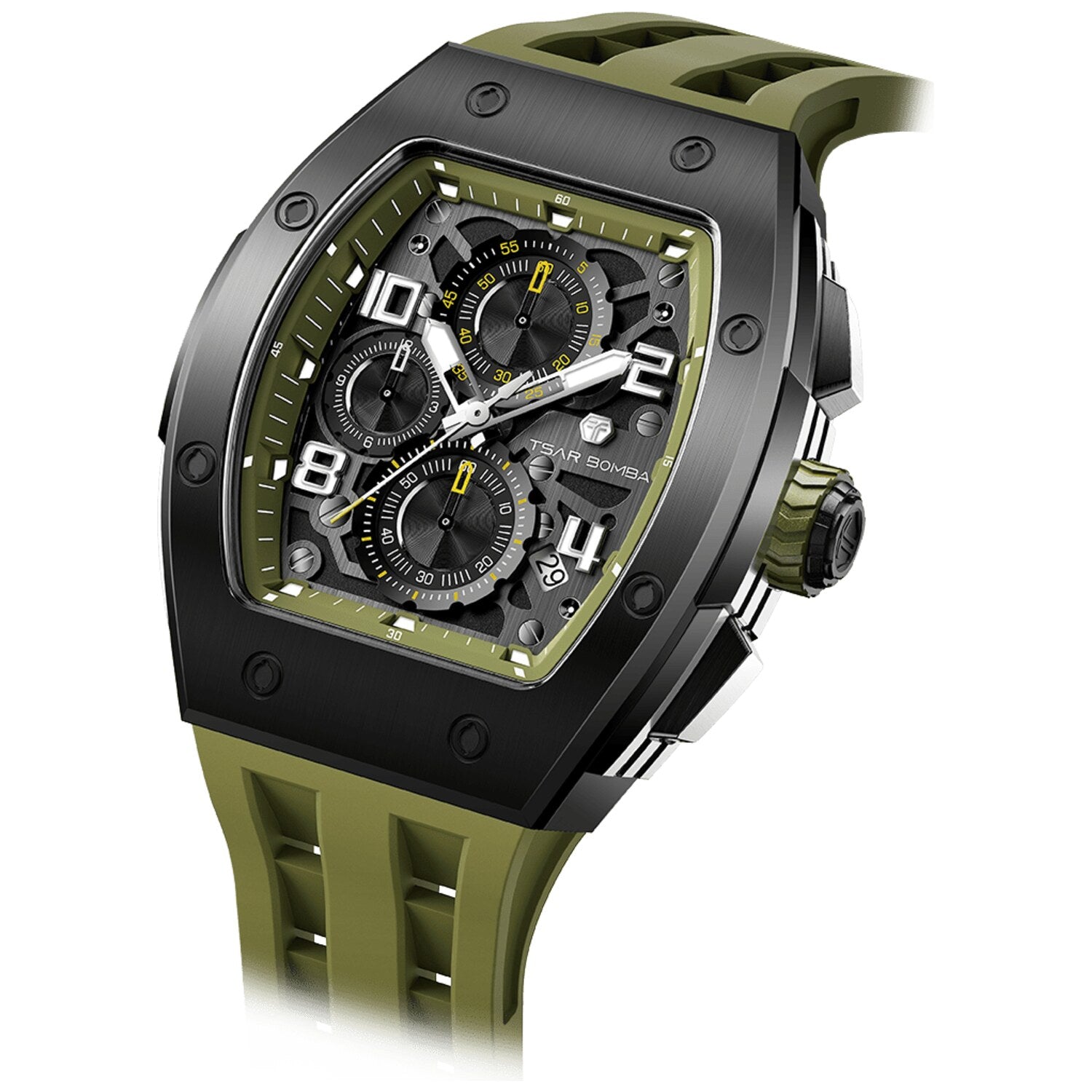 Мъжки часовник TSAR BOMBA T-Elemental Olive Green TB8224Q-06