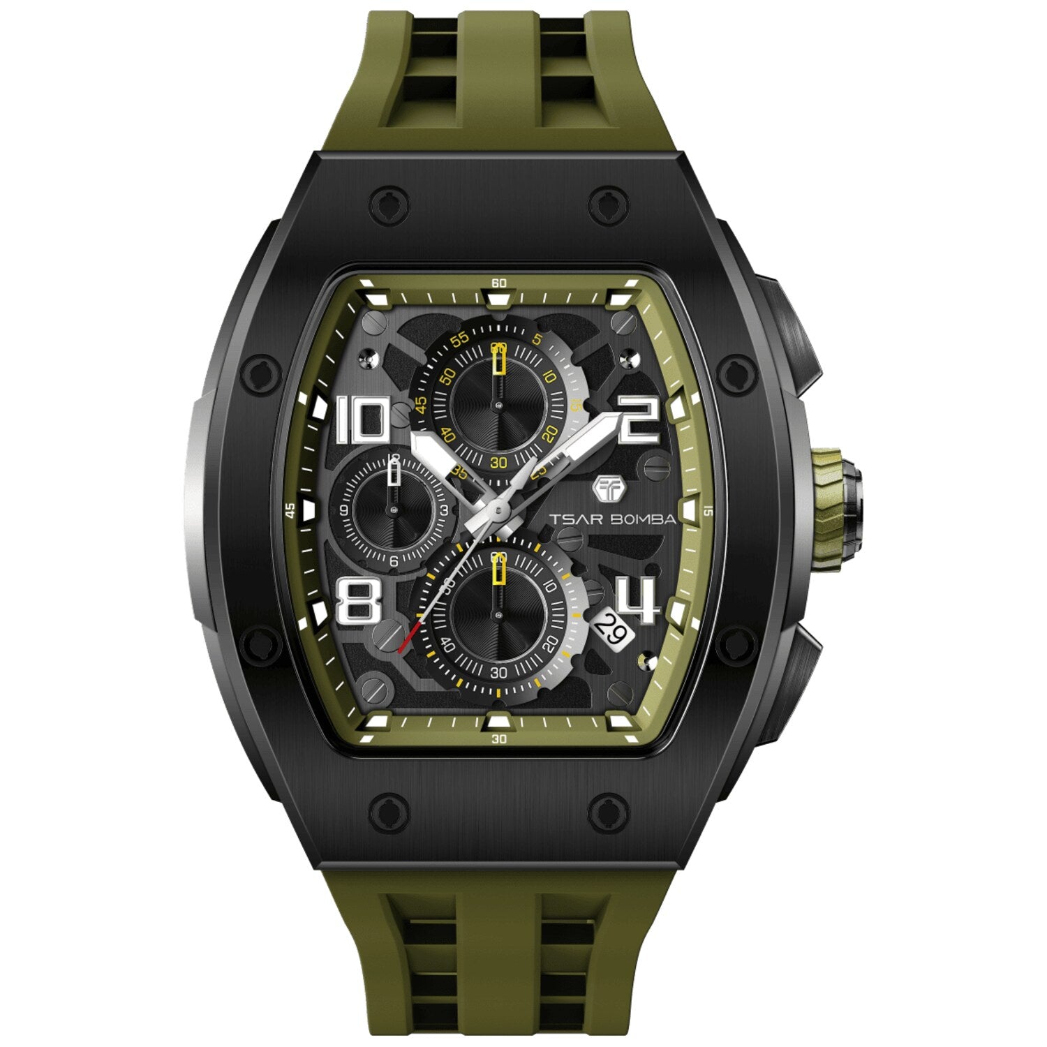 Мъжки часовник TSAR BOMBA T-Elemental Olive Green TB8224Q-06 3