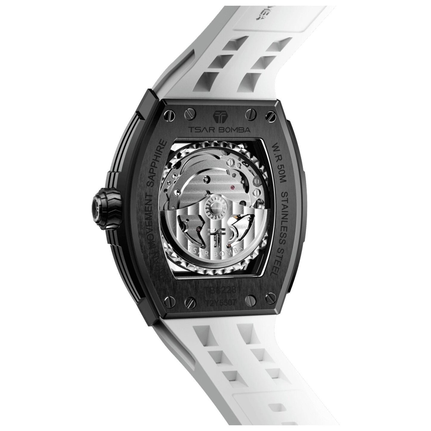 Мъжки часовник TSAR BOMBA T-Elemental Carbon Fiber Elite White TB8228CF-03 2