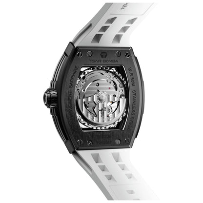 Мъжки часовник TSAR BOMBA T-Elemental Carbon Fiber Elite White TB8228CF-03 2