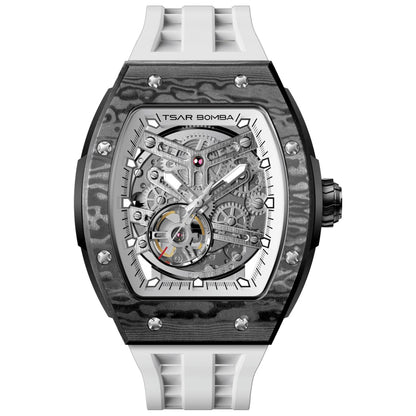 Мъжки часовник TSAR BOMBA T-Elemental Carbon Fiber Elite White TB8228CF-03 3