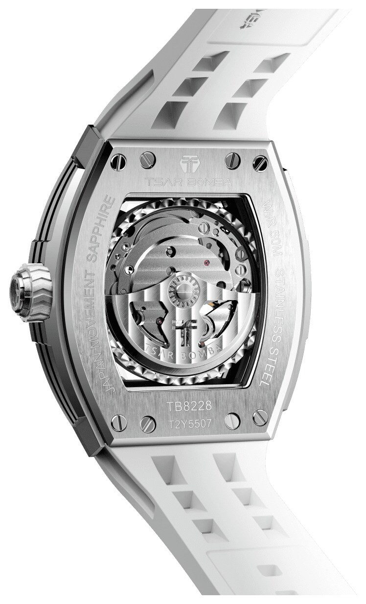 Мъжки часовник TSAR BOMBA T-Elemental Carbon Fiber Elegant White TB8228CF-04 2