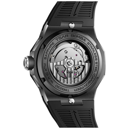 Мъжки часовник TSAR BOMBA Electron-Carbon-X II Carbon Fiber Automatic Black TB8230-02 - 2