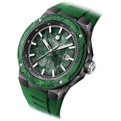 Мъжки часовник TSAR BOMBA Electron-Carbon-X II Carbon Fiber Green TB8230-05