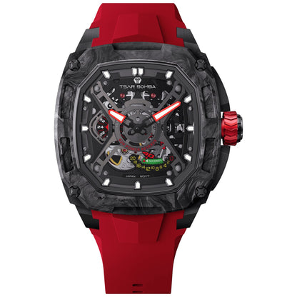 Мъжки часовник TSAR BOMBA Dark Matter 5 Automatic Red TB8605-01 3