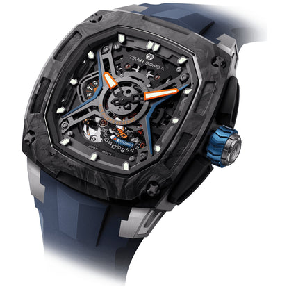 Мъжки часовник TSAR BOMBA Dark Matter 5 Automatic Blue TB8605-02