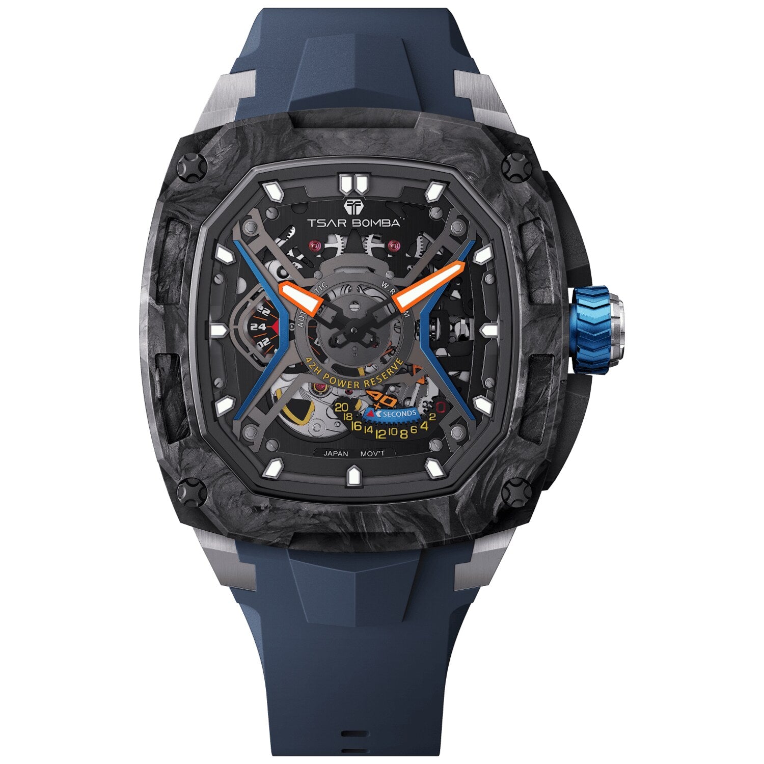 Мъжки часовник TSAR BOMBA Dark Matter 5 Automatic Blue TB8605-02 3