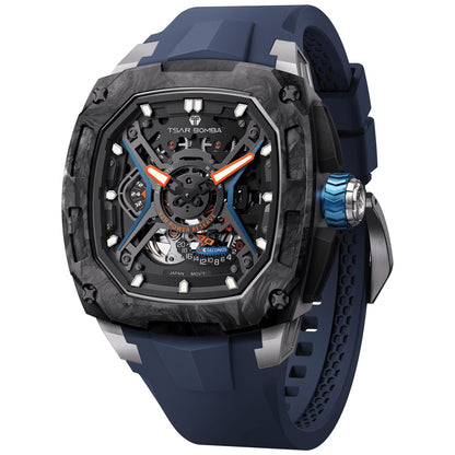 Мъжки часовник TSAR BOMBA Dark Matter 5 Automatic Blue TB8605-02 4