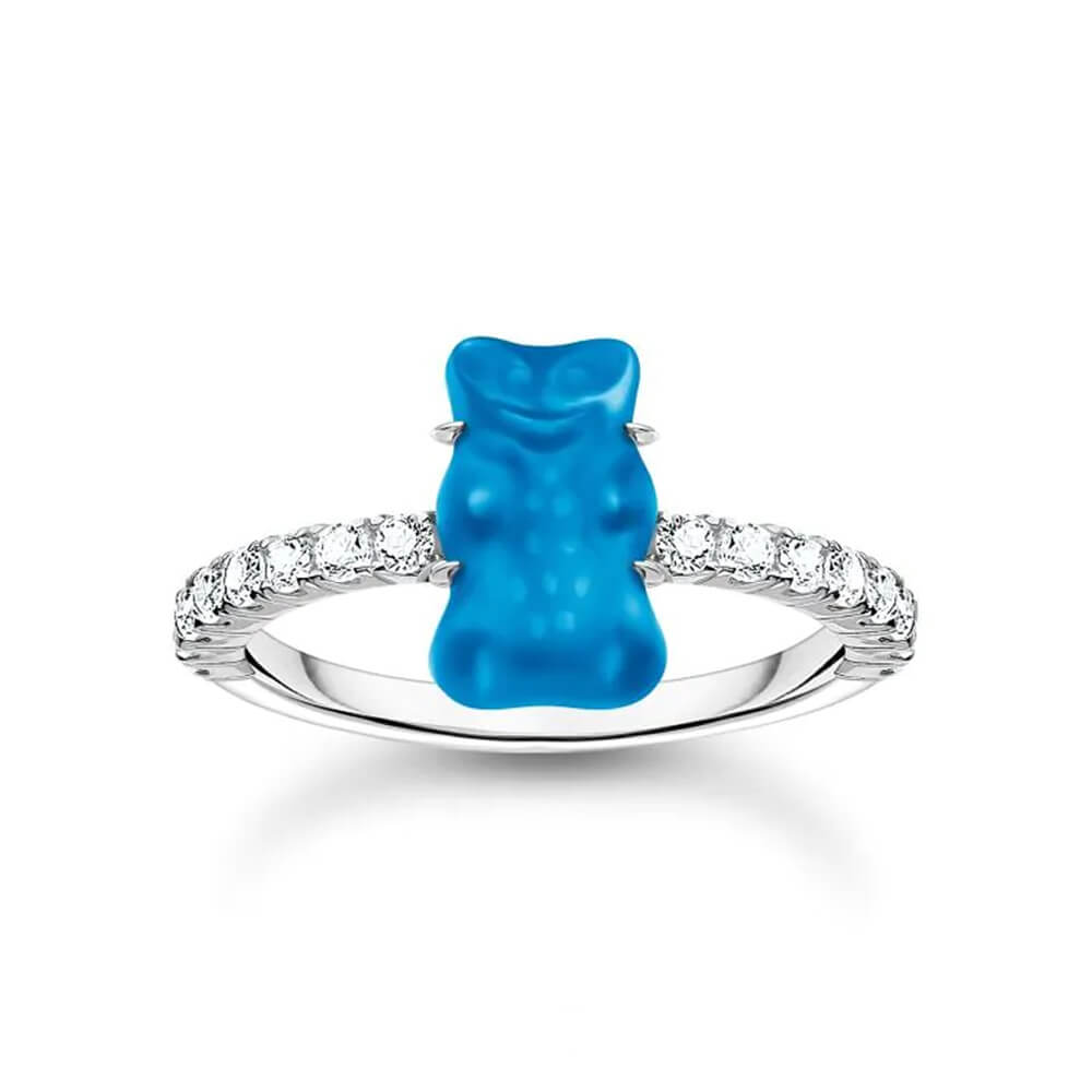 Пръстен Thomas Sabo x HARIBO Mini Blue Goldbear Zirconia