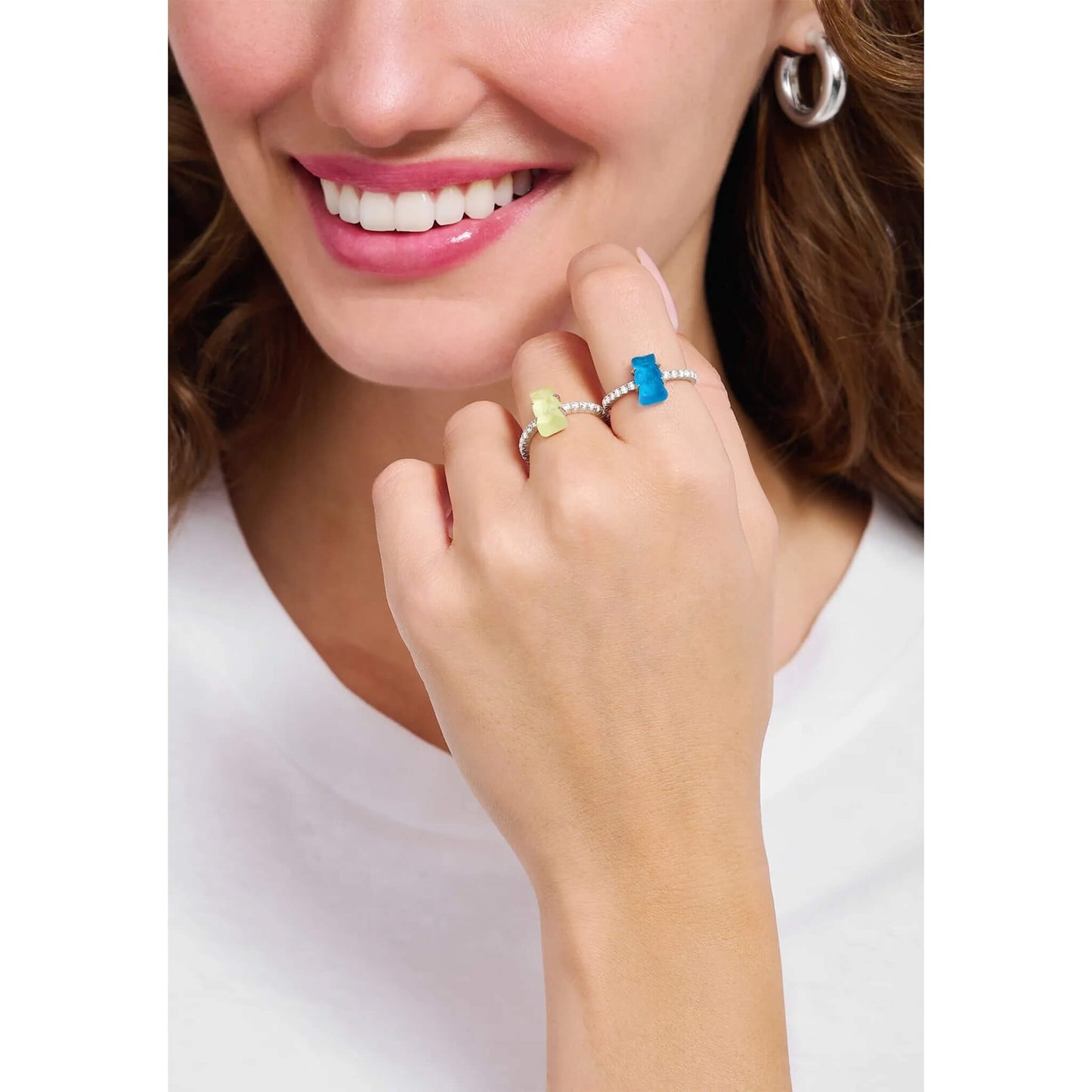 Пръстен Thomas Sabo x HARIBO Mini Blue Goldbear Zirconia