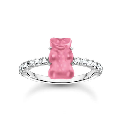 Пръстен Thomas Sabo x HARIBO Mini Pink Goldbear Zirconia EU54