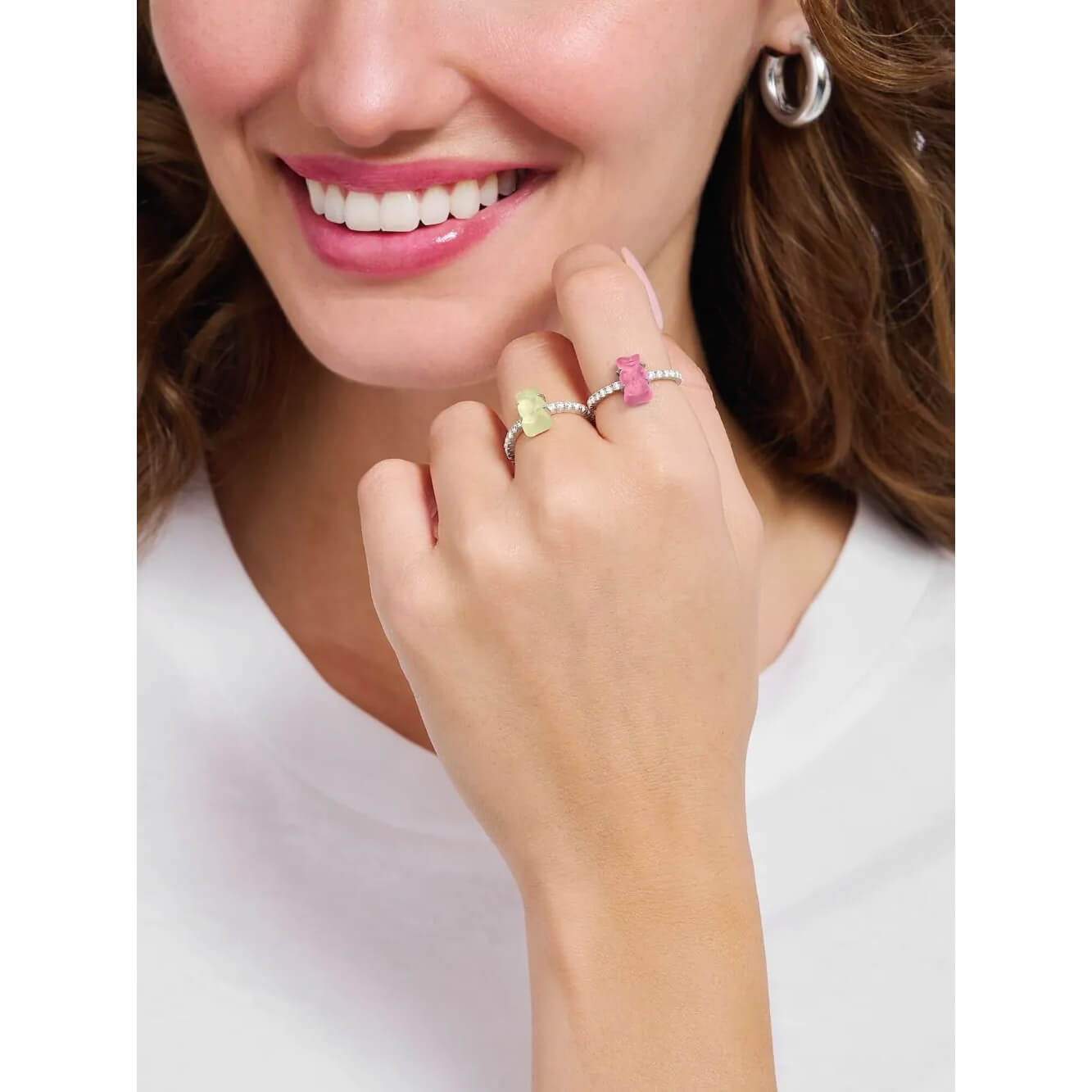 Пръстен Thomas Sabo x HARIBO Mini Pink Goldbear Zirconia EU54