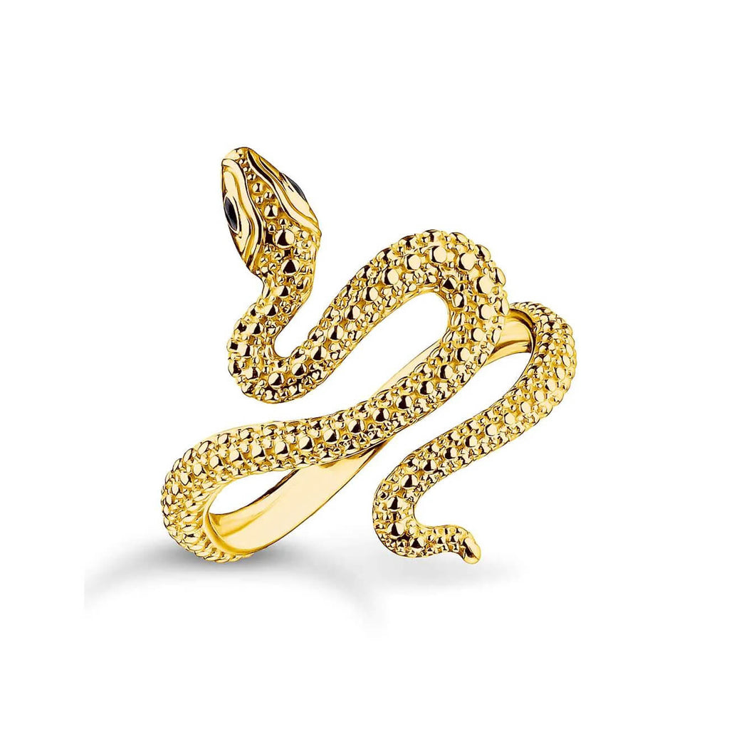 Пръстен Thomas Sabo Snake Tempting Romance 18k златно покритие EU54