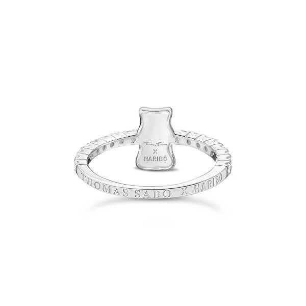 Пръстен Thomas Sabo x HARIBO Mini Silver Goldbear Zirconia сребърен EU56