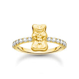 Пръстен Thomas Sabo x HARIBO Mini Red Goldbear Zirconia 18k златно покритие EU56