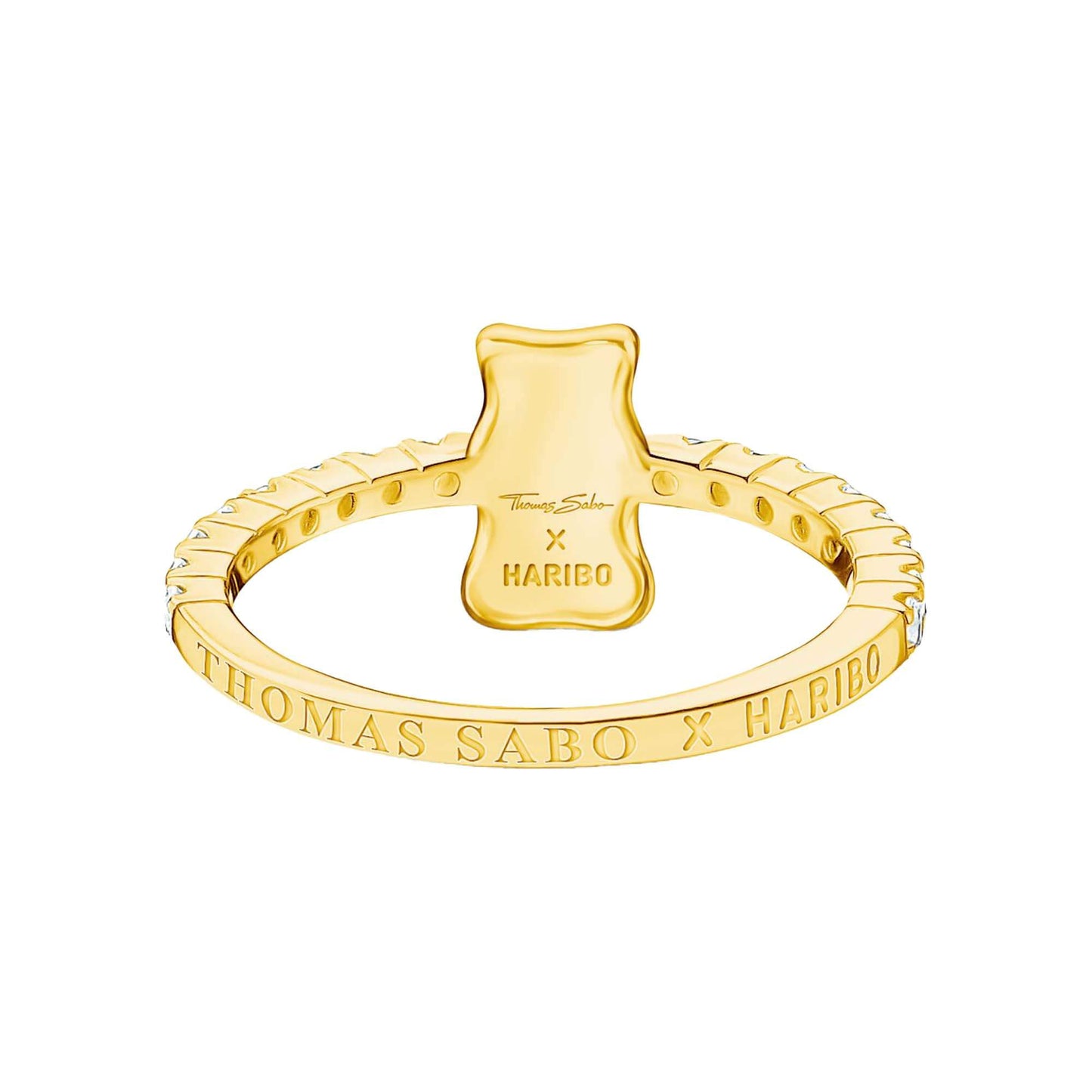 Пръстен Thomas Sabo x HARIBO Mini Red Goldbear Zirconia 18k златно покритие EU56