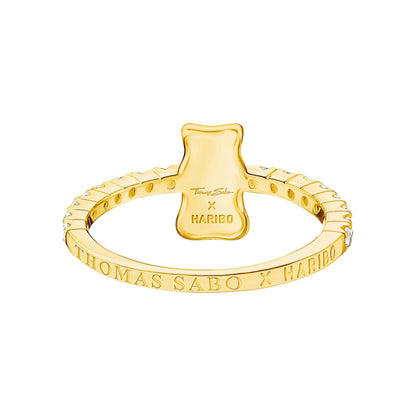 Пръстен Thomas Sabo x HARIBO Mini Red Goldbear Zirconia 18k златно покритие EU56