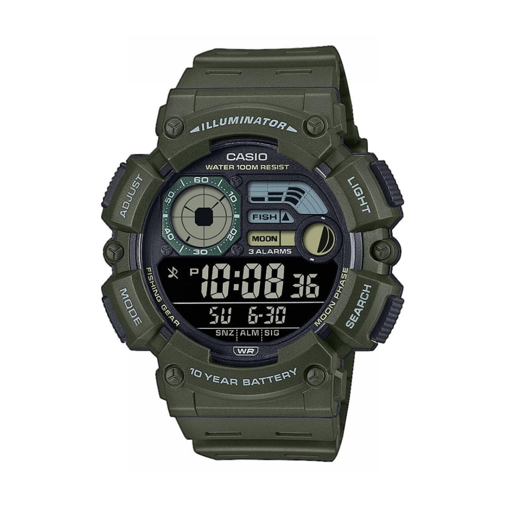 Мъжки часовник Casio Outgear Fishing WS-1500H-3BVEF