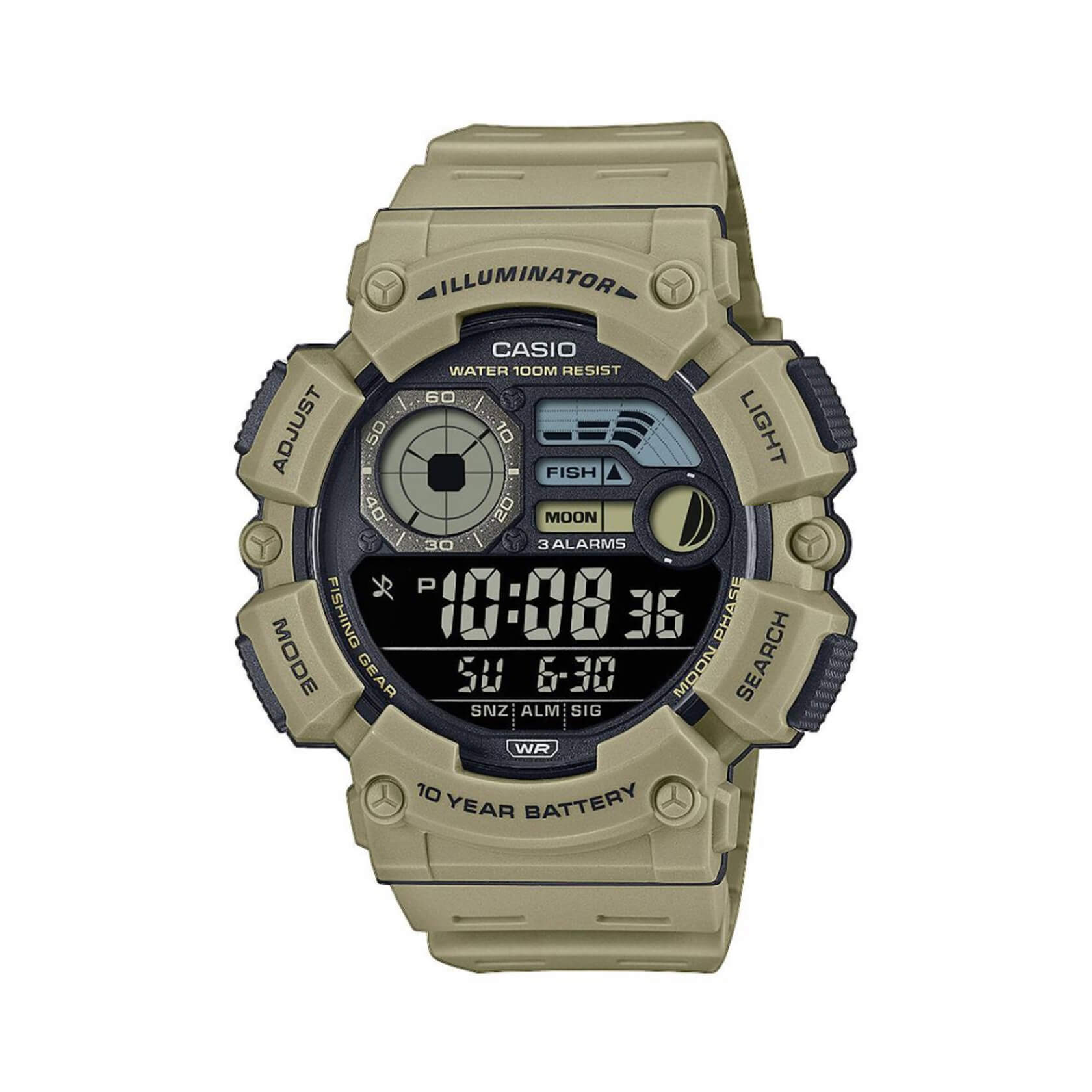 Мъжки часовник Casio Outgear Fishing WS-1500H-5BVEF