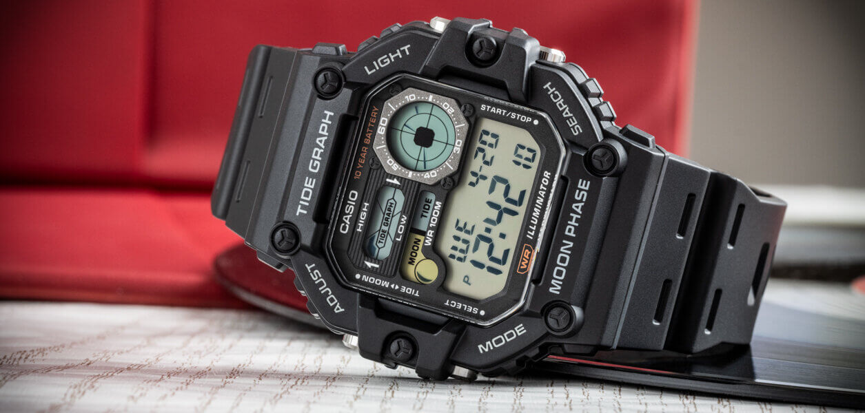 Мъжки часовник Casio Outgear Fishing WS-1700H-1AVEF