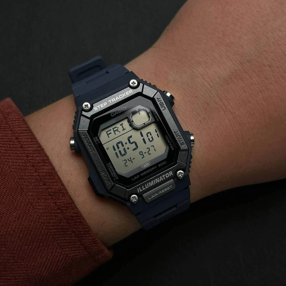 Мъжки часовник Casio Bluetooth Step Tracker WS-B1000-2AVEF