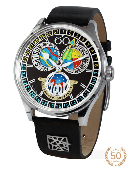 Мъжки часовник Alexander Shorokhoff Full Calendar Cadamomo Black Limited Edition AS.VK-CDMM4