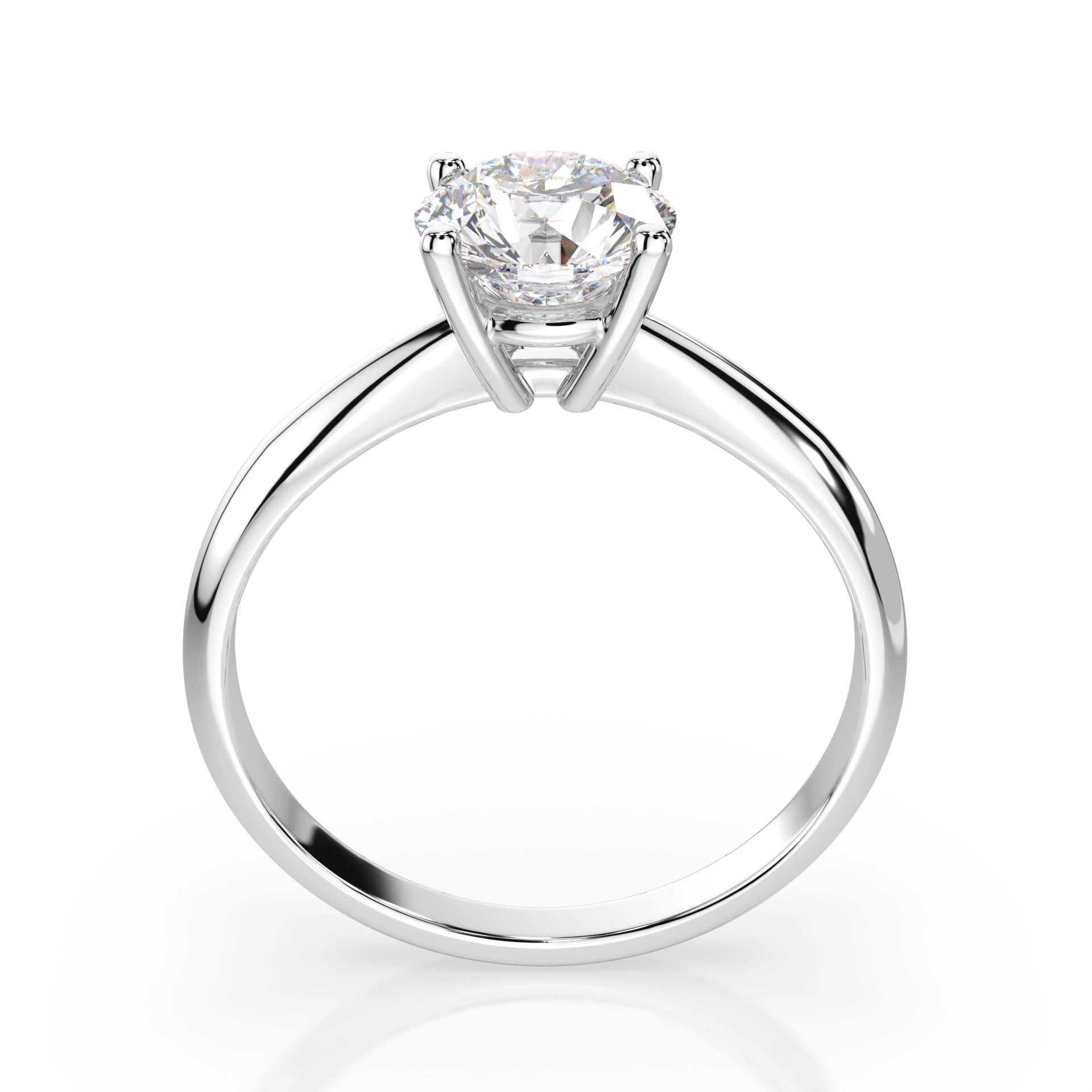 Пръстен CARA K101-10012 18К бяло злато с GIA диамант 0.5 CT