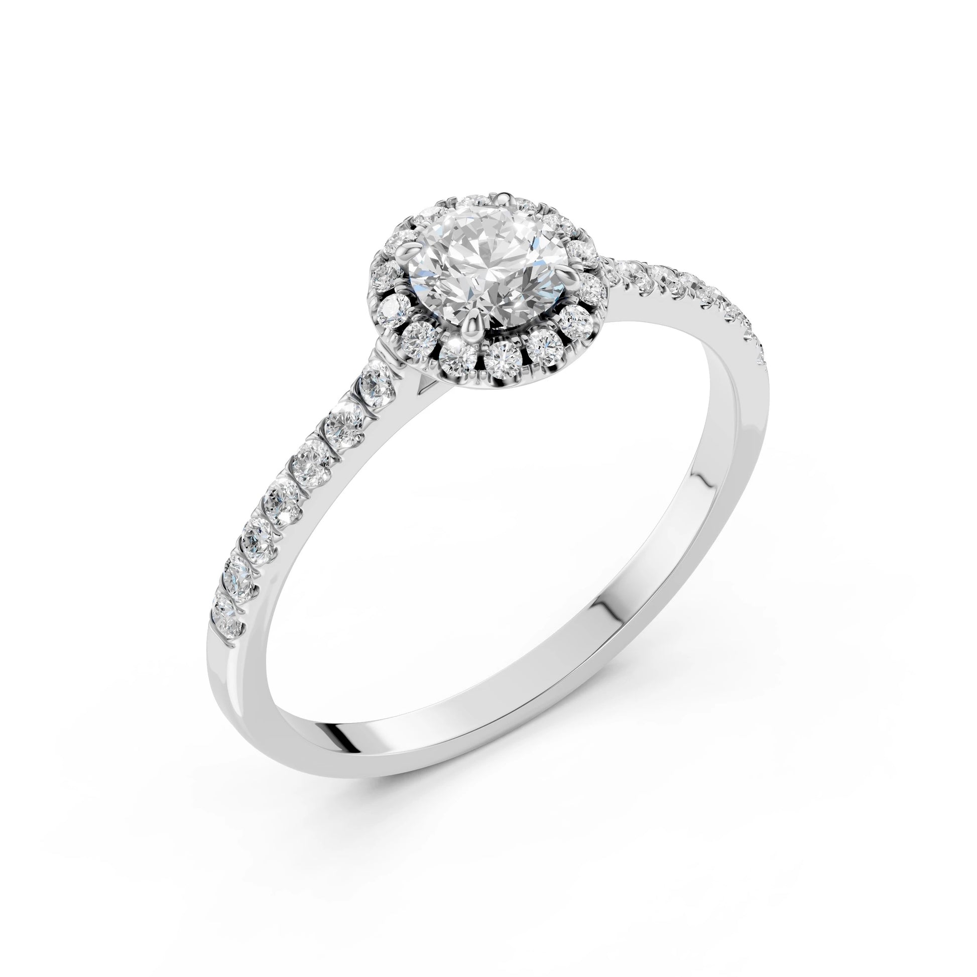 Пръстен с диаманти, сертифицирани от GIA(Gemological Institute of America ) – водещият световен стандарт за независима оценка на качеството.Всеки камък е гравиран микроскопично с уникален идентификационен номер, който съответства на официалния сертификат