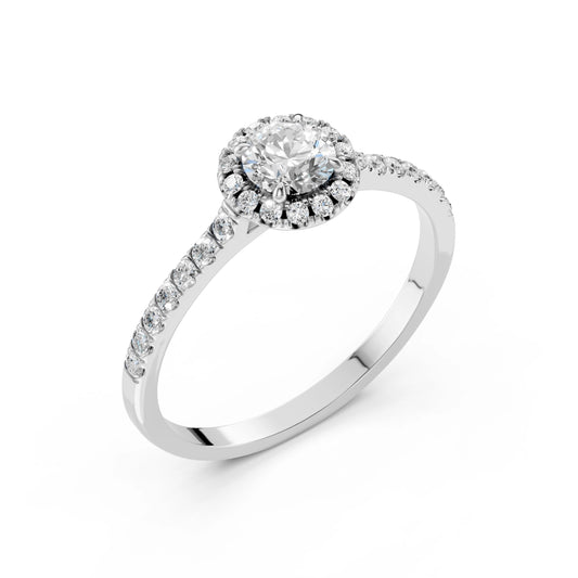 Пръстен С Диаманти, Сертифицирани От GIA(Gemological Institute Of America ) - Водещият Световен Стандарт За Независима Оценка На Качеството.всеки Камък Е Гравиран Микроскопично С Уникален Идентификационен Номер, Който Съответства На Официалния Сертификат