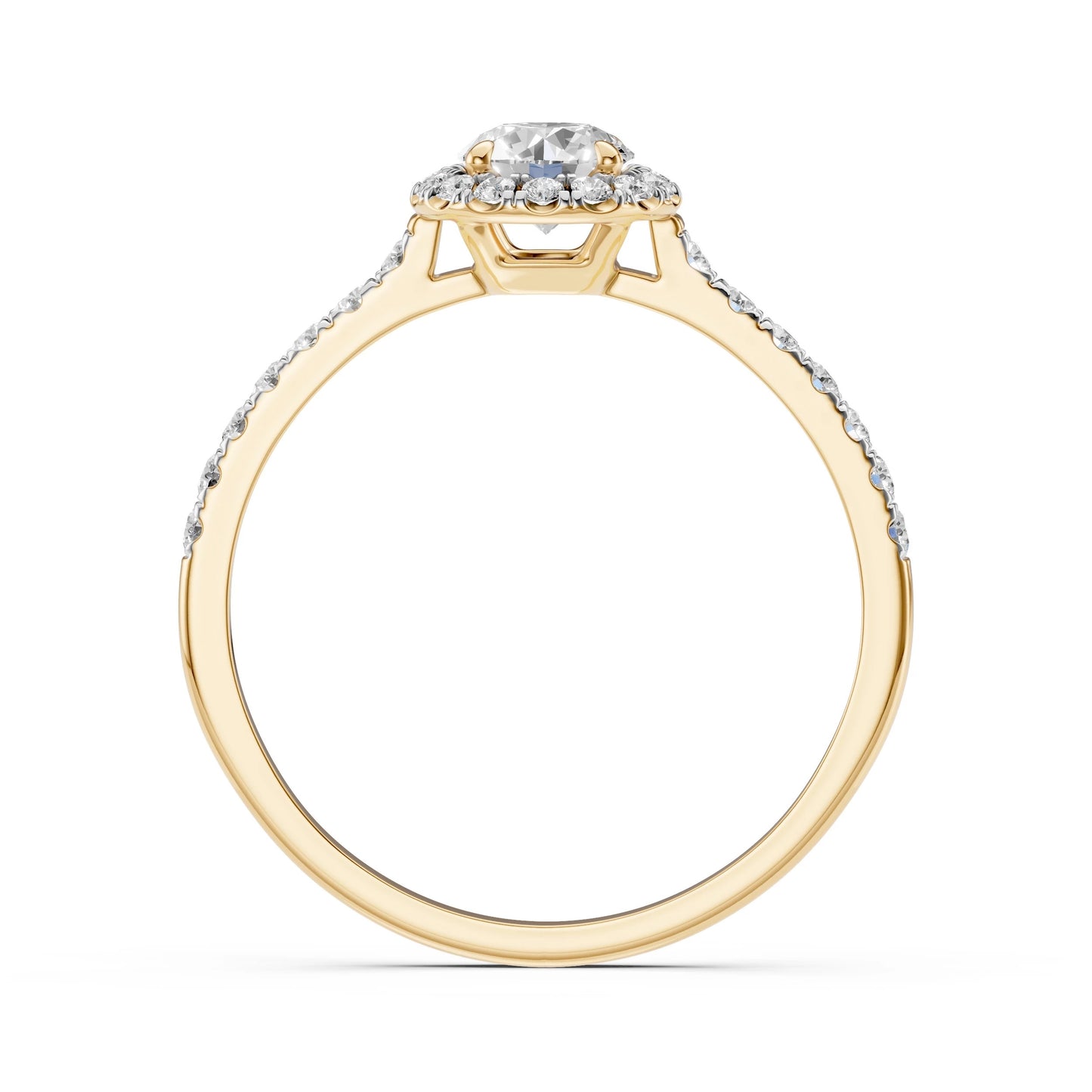Пръстен с диаманти, сертифицирани от GIA(Gemological Institute of America ) – водещият световен стандарт за независима оценка на качеството.Всеки камък е гравиран микроскопично с уникален идентификационен номер, който съответства на официалния сертификат