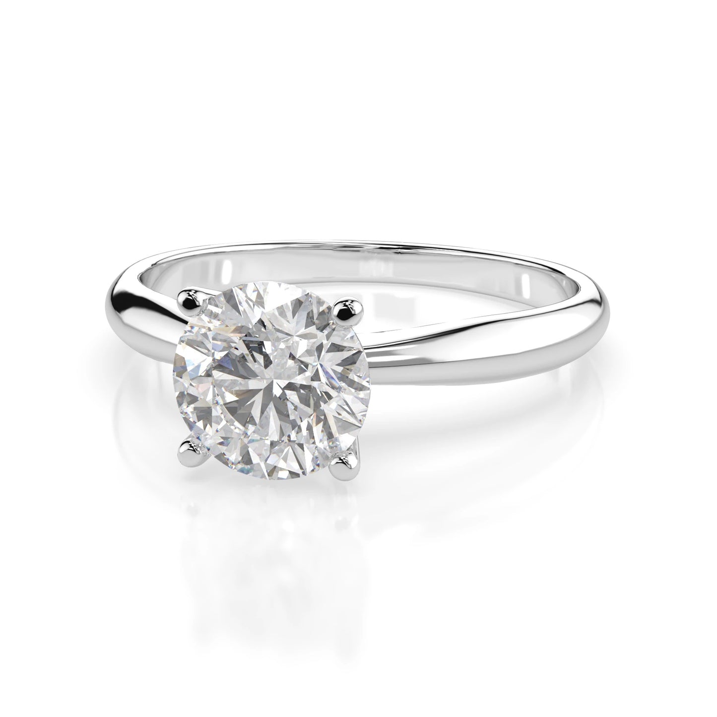 Пръстен CARA K101-10012 18К бяло злато с GIA диамант 0.5 CT