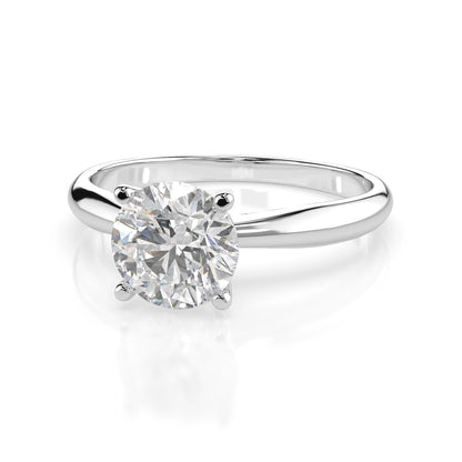 Пръстен CARA K101-10012 18К бяло злато с GIA диамант 0.5 CT
