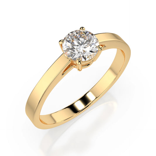 Пръстен Cara K101-10012 18К Жълто Злато С GIA Диамант 0.5 Ct