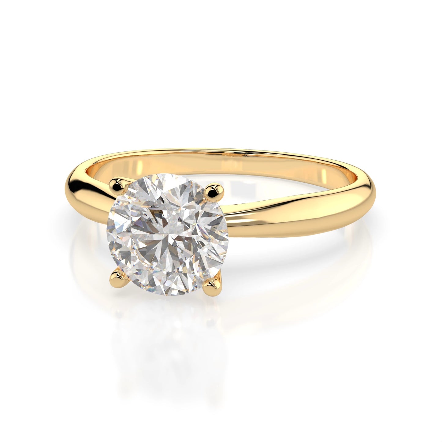 Пръстен CARA K101-10012 18К жълто злато с GIA диамант 0.5 CT