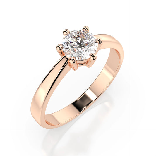 Пръстен Cara K101-10151 18К Розово Злато С GIA Диамант 0.5 Ct