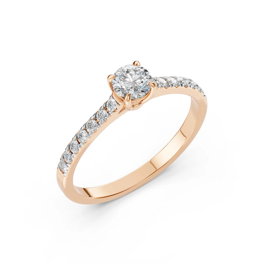 Пръстен С Диаманти, Сертифицирани От GIA(Gemological Institute Of America ) - Водещият Световен Стандарт За Независима Оценка На Качеството.всеки Камък Е Гравиран Микроскопично С Уникален Идентификационен Номер, Който Съответства На Официалния Сертификат