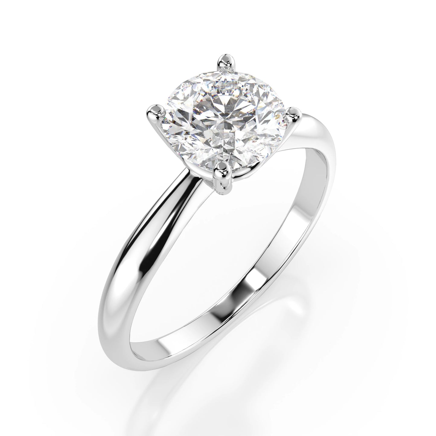 Пръстен CARA K101-10012 18К бяло злато с GIA диамант 0.5 CT