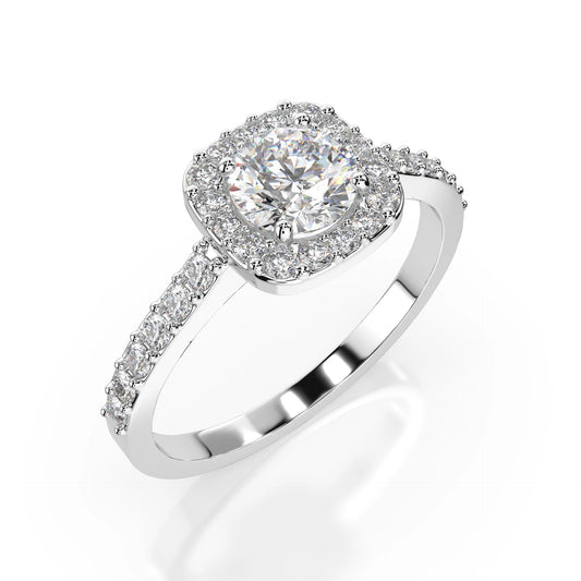 Пръстен С Диаманти, Сертифицирани От GIA(Gemological Institute Of America ) - Водещият Световен Стандарт За Независима Оценка На Качеството.всеки Камък Е Гравиран Микроскопично С Уникален Идентификационен Номер, Който Съответства На Официалния Сертификат