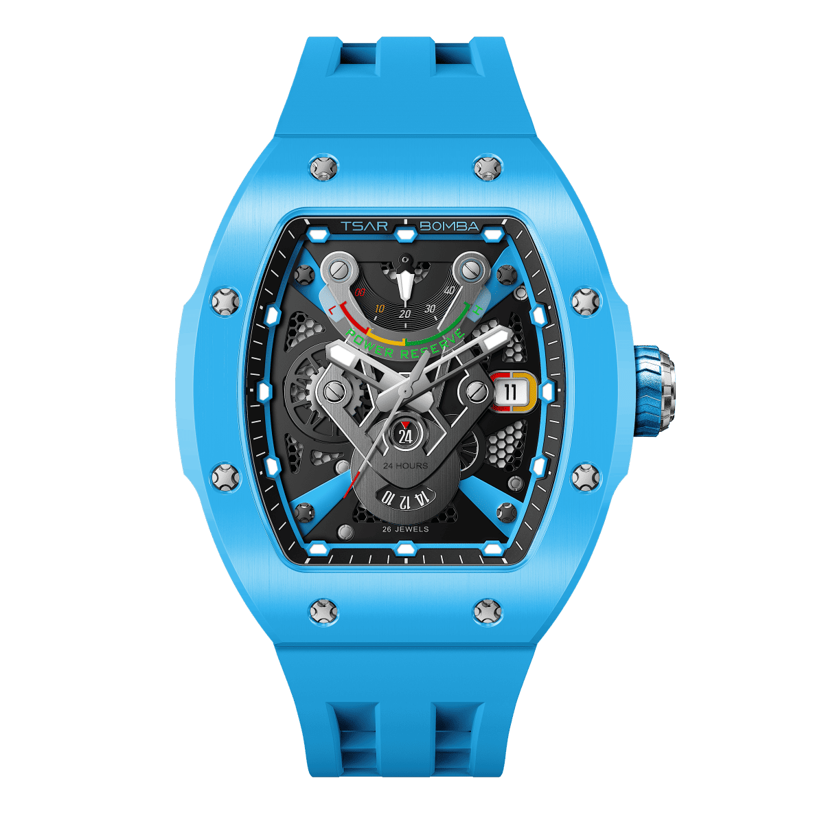 Мъжки часовник TSAR BOMBA Atomic Ceramic Automatic TB8226C1+1-02 2