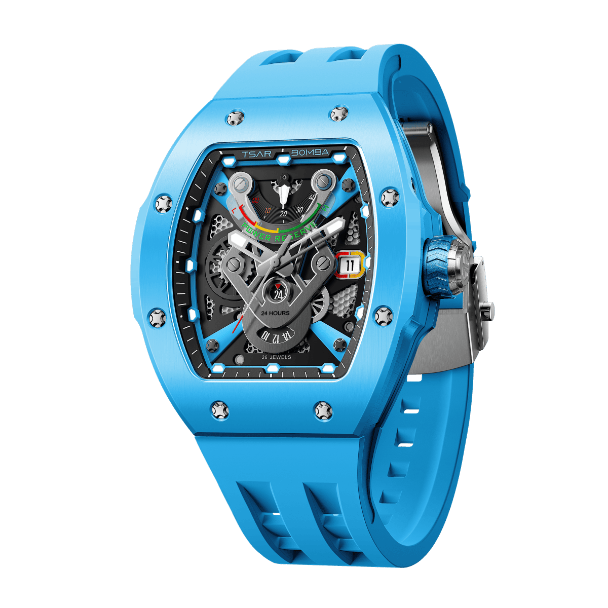 Мъжки часовник TSAR BOMBA Atomic Ceramic Automatic TB8226C1+1-02 3