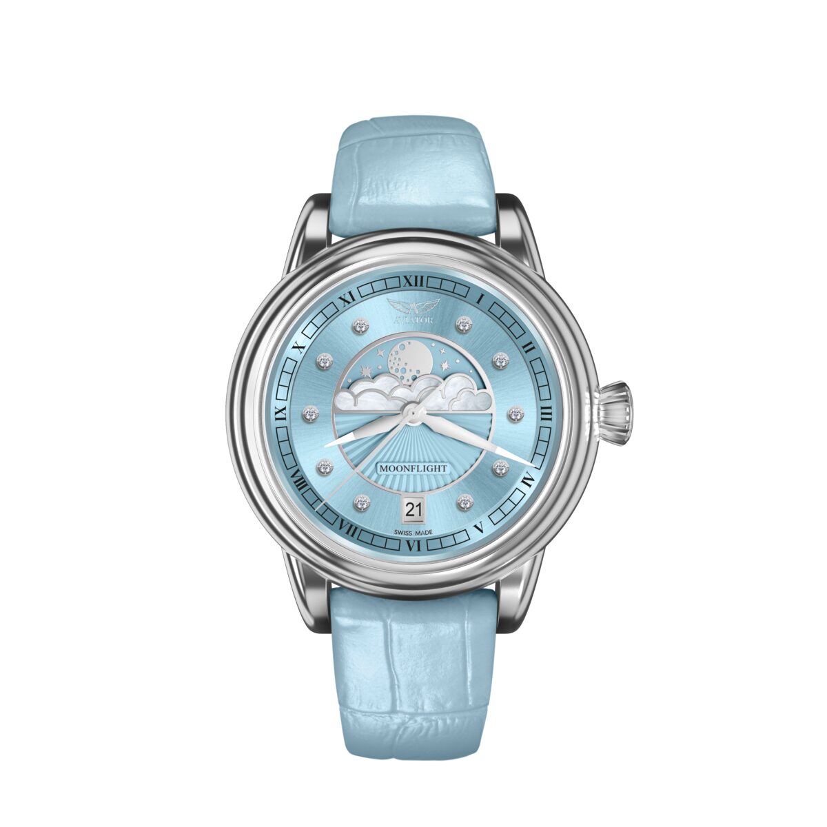 Дамски часовник Aviator Douglas Moonflight Diamonds Limited Edition V.1.33.0.359.4