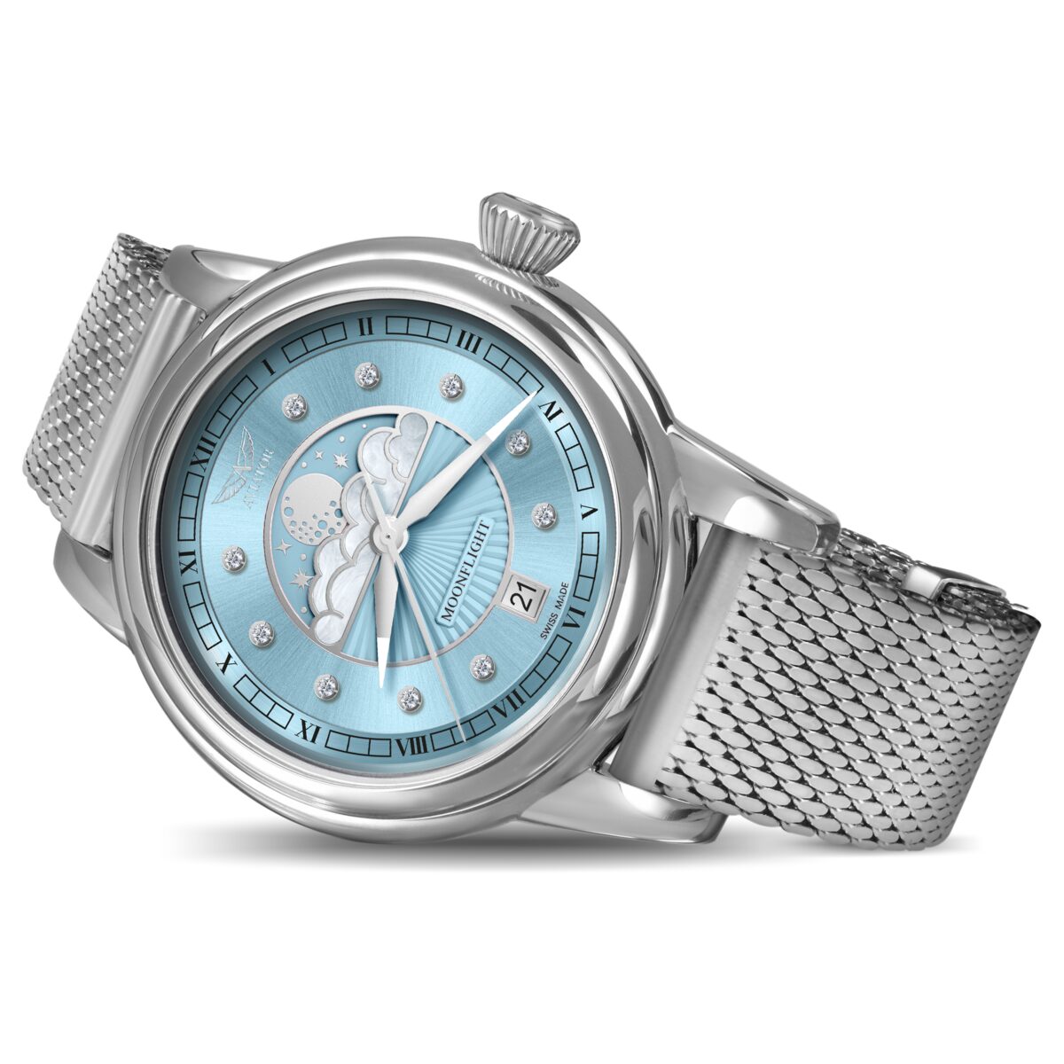 Дамски часовник Aviator Douglas Moonflight Diamonds Limited Edition V.1.33.0.359.5