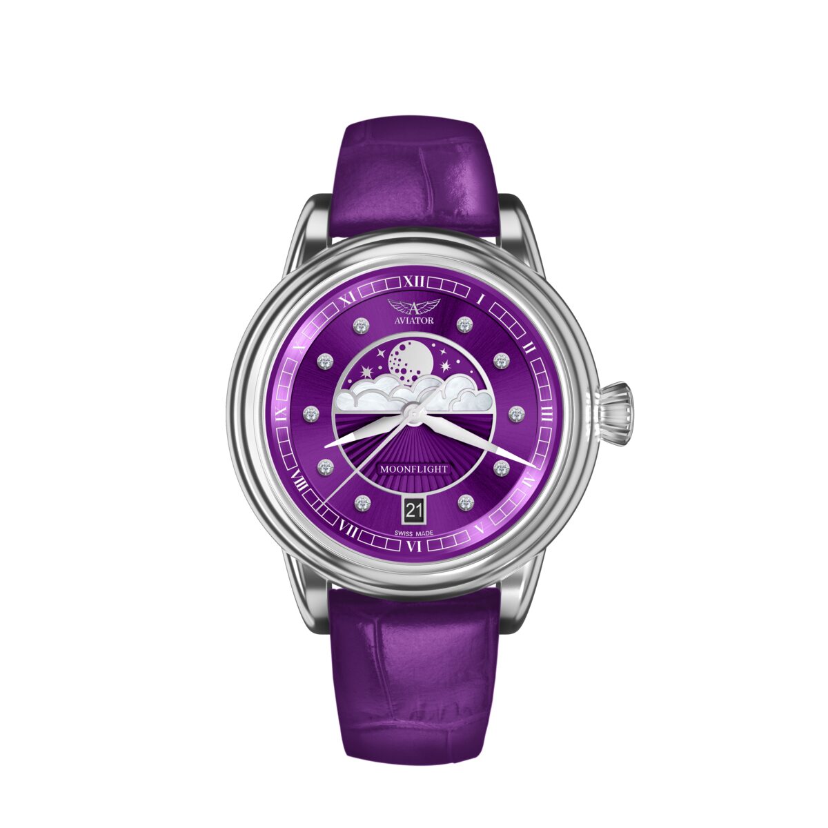 Дамски часовник Aviator Douglas Moonflight Diamonds Limited Edition V.1.33.0.361.4