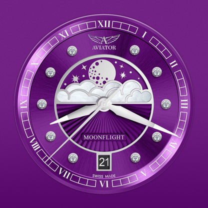 Дамски часовник Aviator Douglas Moonflight Diamonds Limited Edition V.1.33.0.361.5