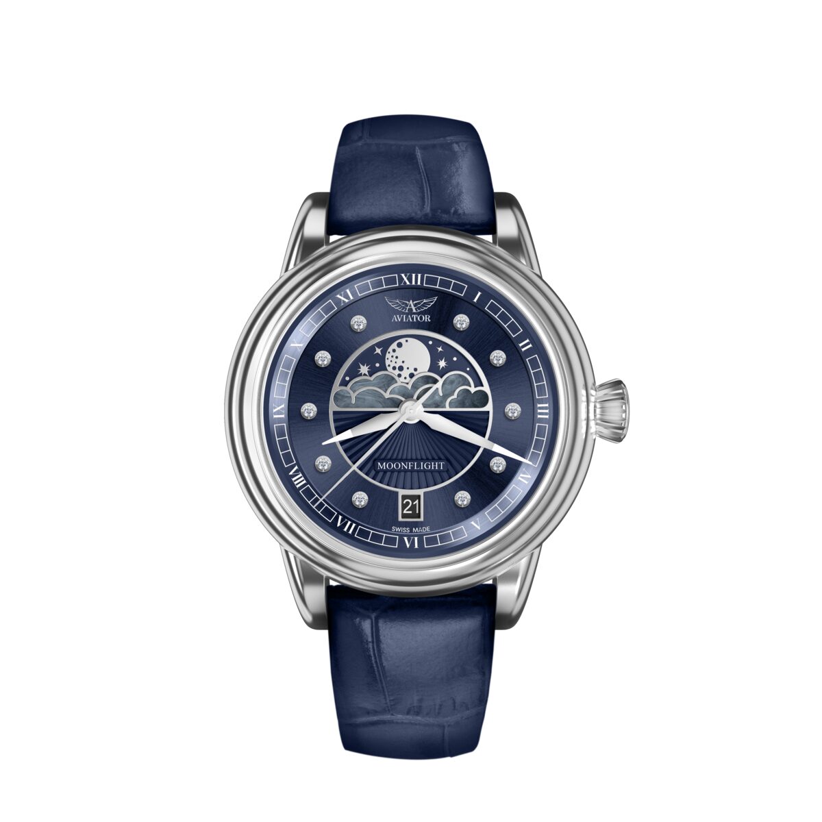 Дамски часовник Aviator Douglas Moonflight Diamonds Limited Edition V.1.33.0.379.4